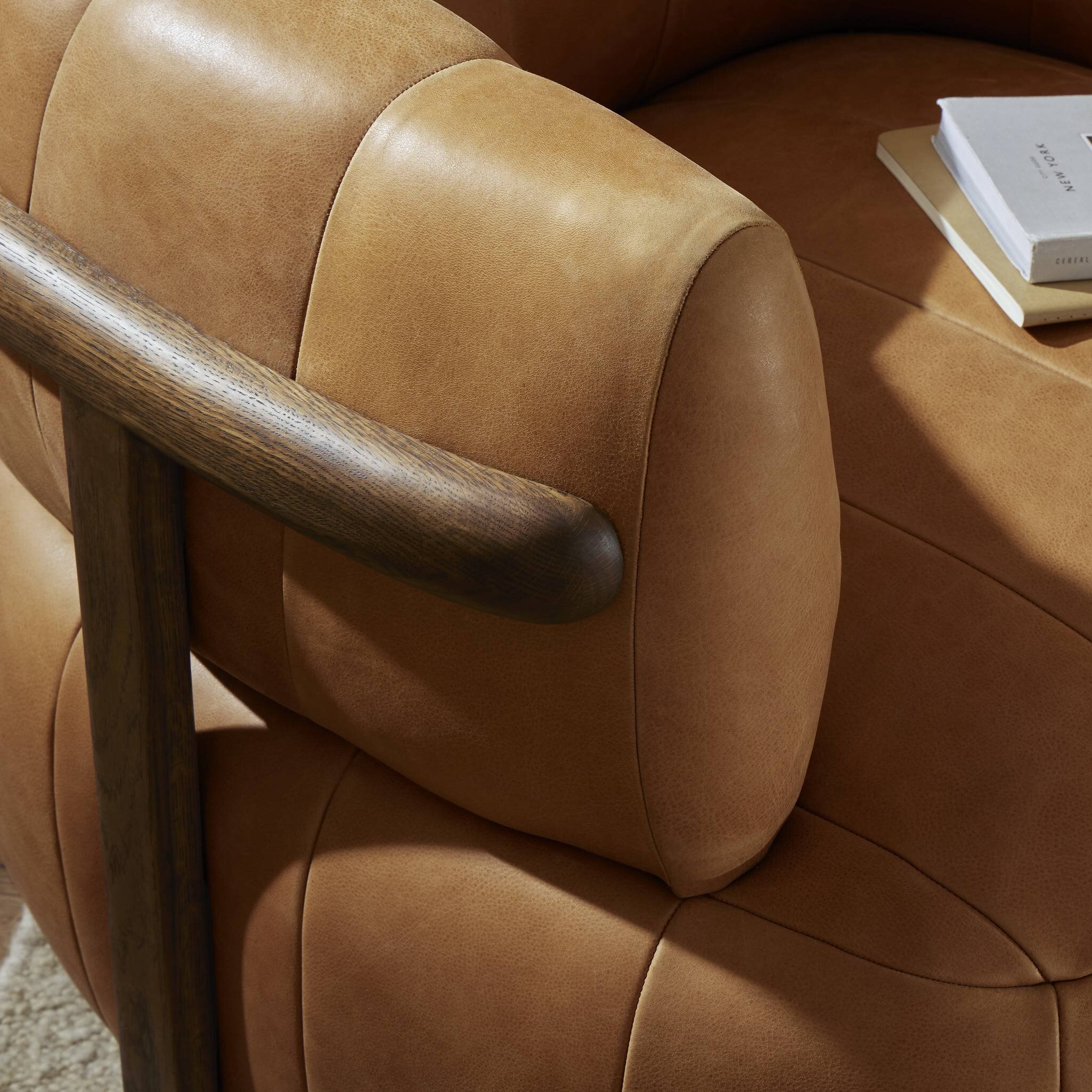 Doss Swivel Chair - Terra Brown Oak - Image 11