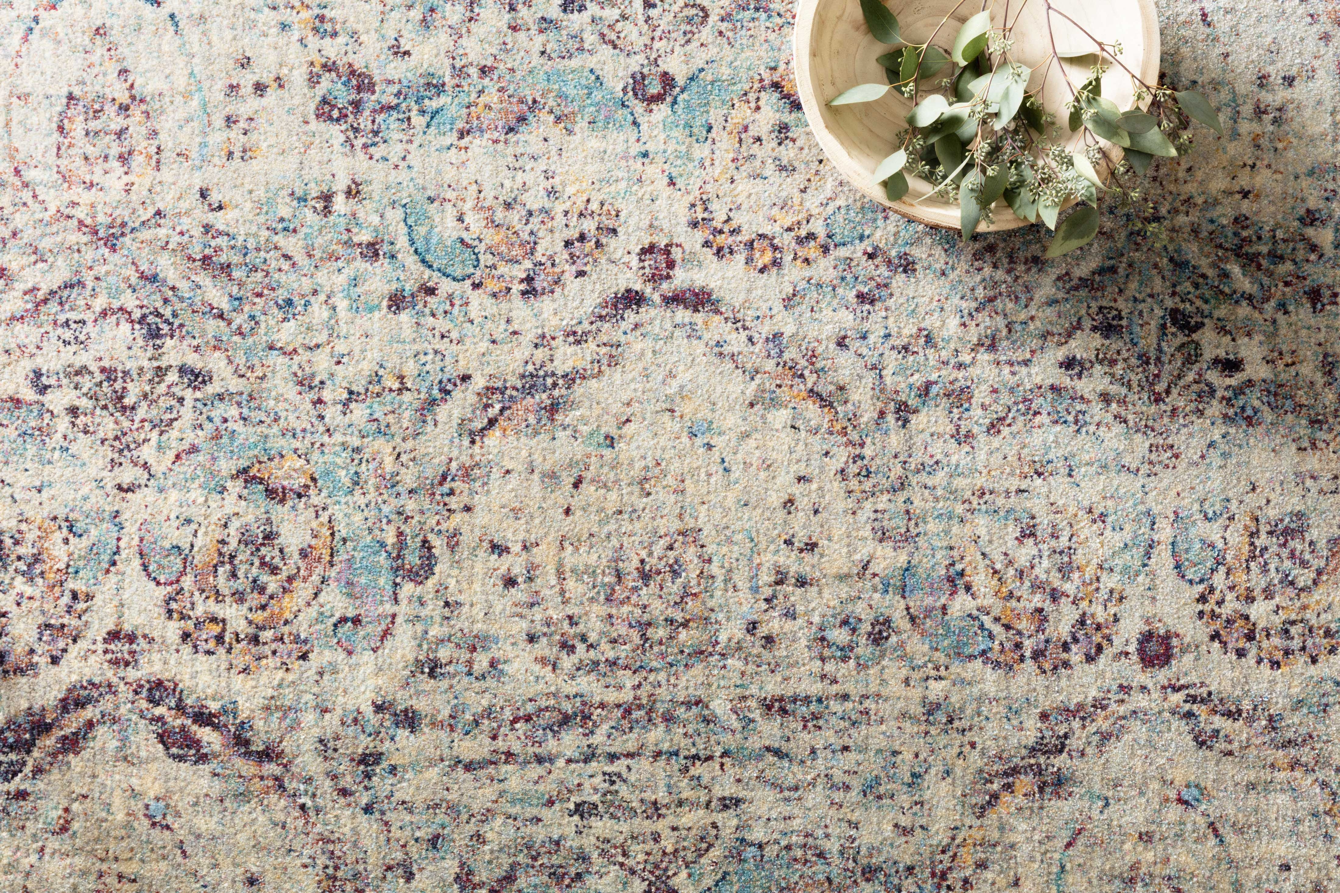 Loloi Anastasia Silver / Plum 18" x 18" Sample - Image 1