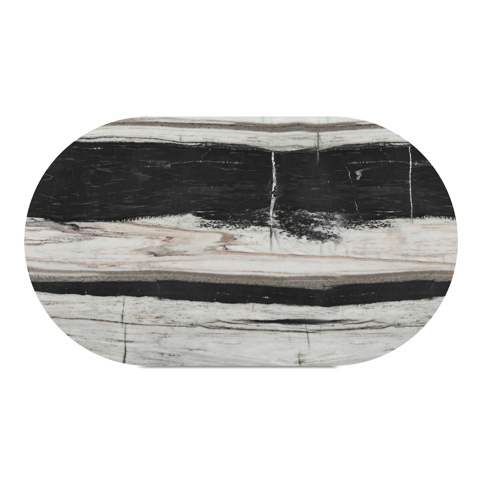 Celia Oval Dining Table Panda Marble - Image 7