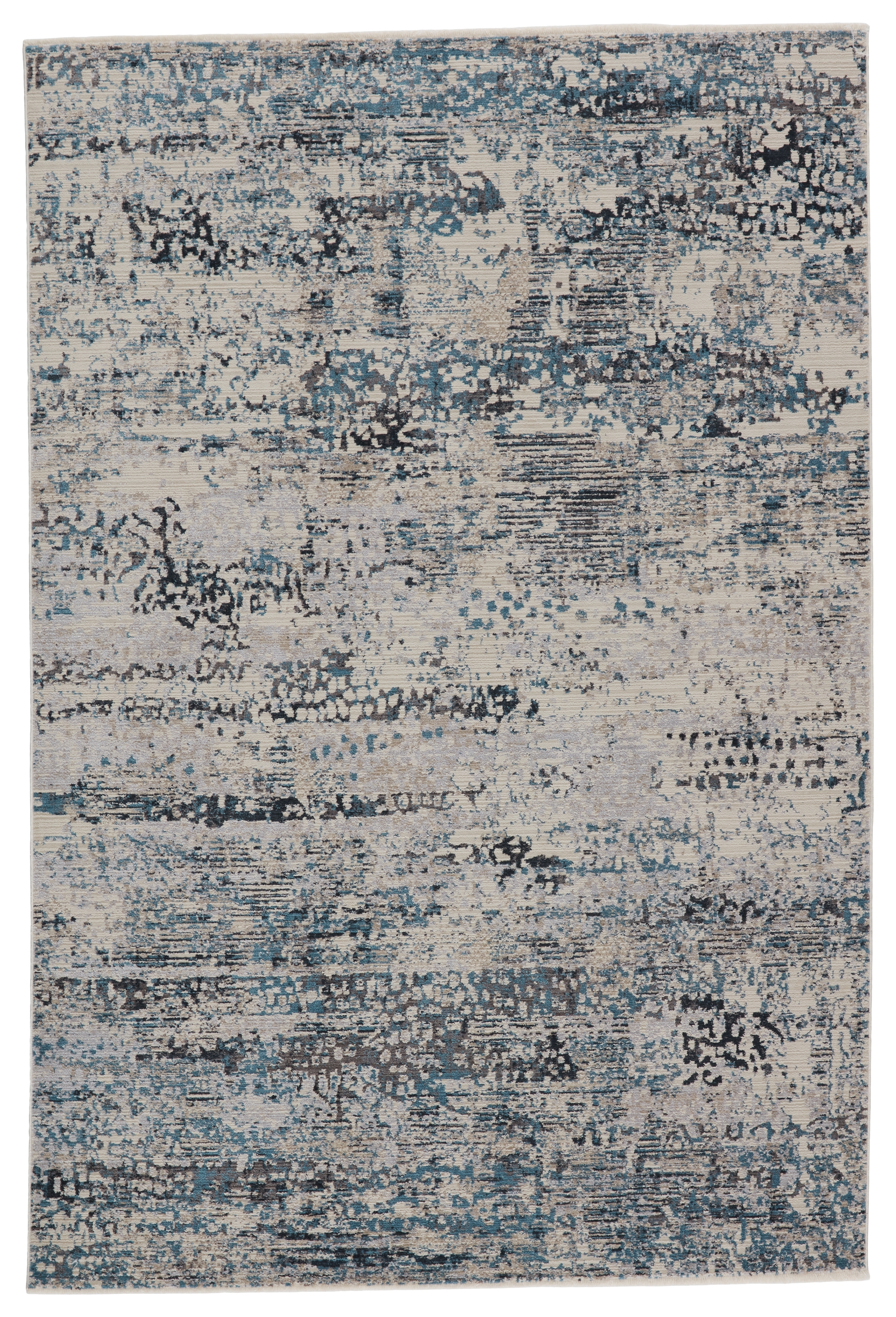 Vibe by Halston Abstract Gray/ Blue Area Rug (7'10"X10'10") - Image 0