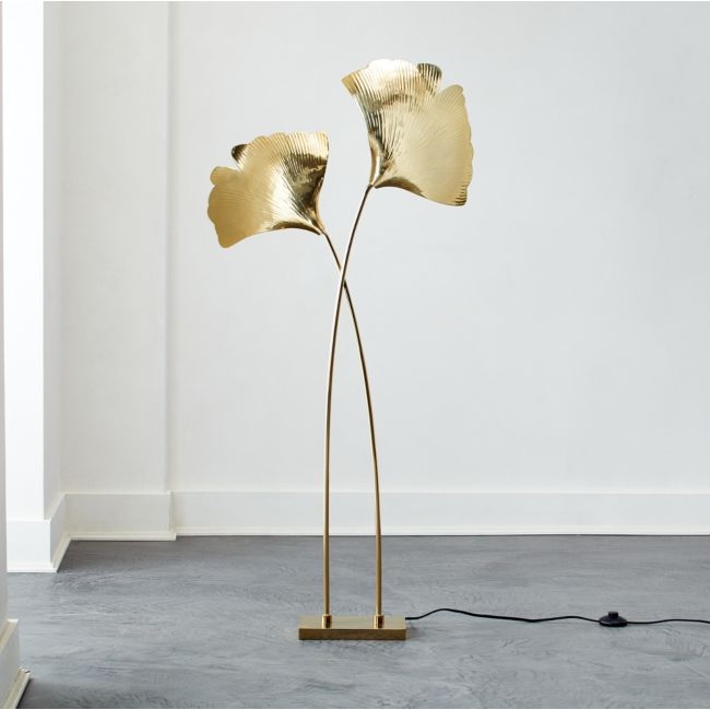 Ginkgo Brass Sculptural Floor Lamp - Image 0