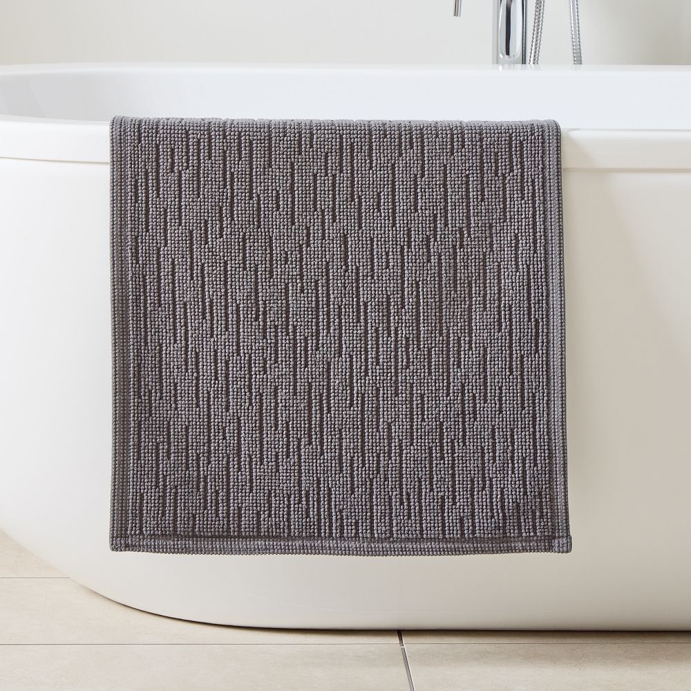 Textured Bath Mat, 20x34, Charcoal - Image 0