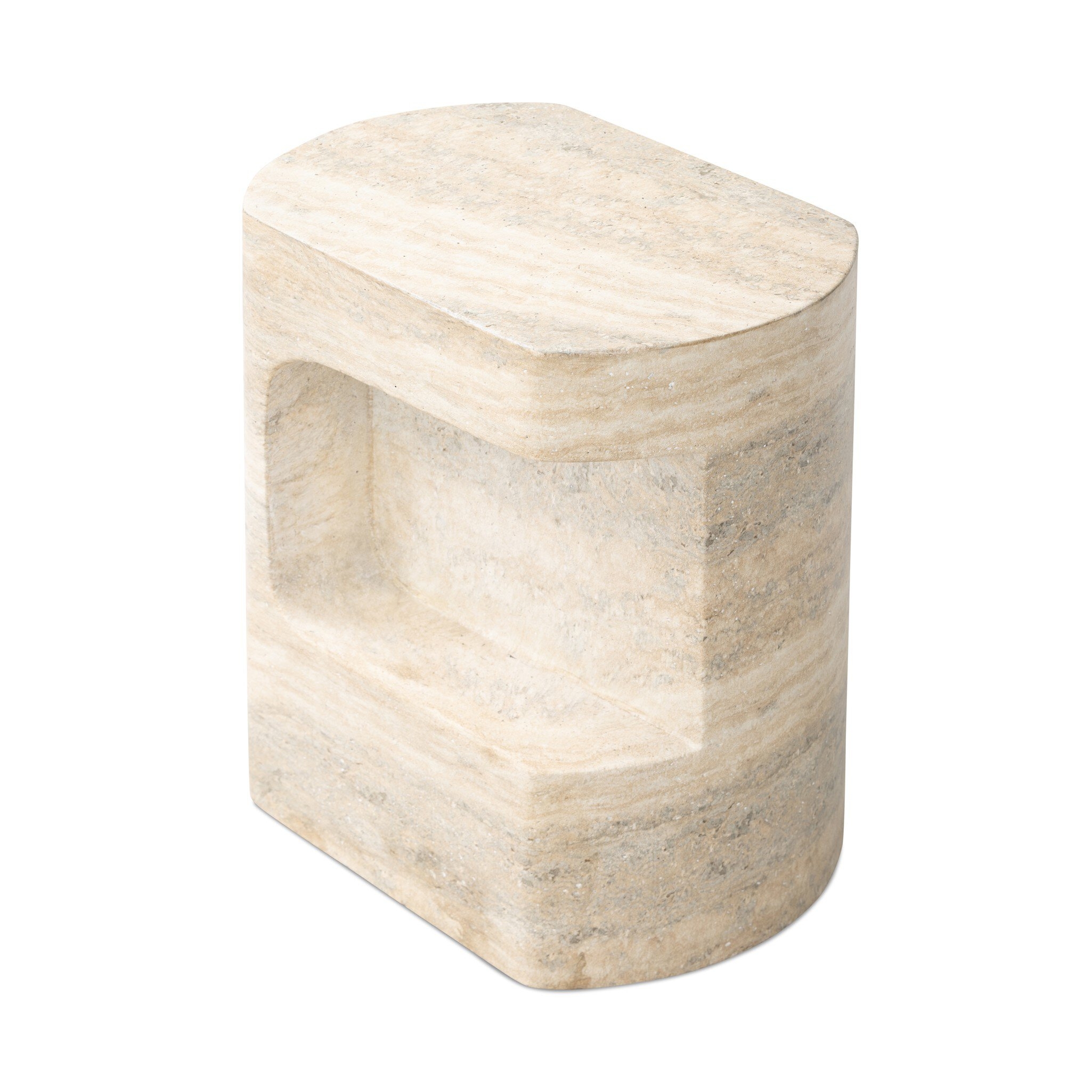 Clementine End Table - Textured Sandy Grey - Image 8