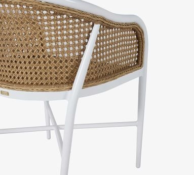 Berengar All-Weather Wicker Dining Armchair Frame, White - Image 3