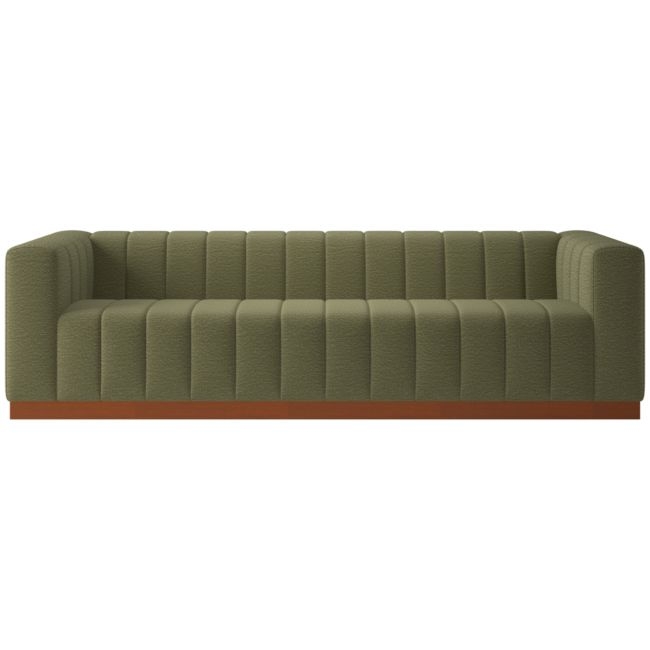 Forte 101" Coverlet Hunter Sofa with Walnut Base - Image 0