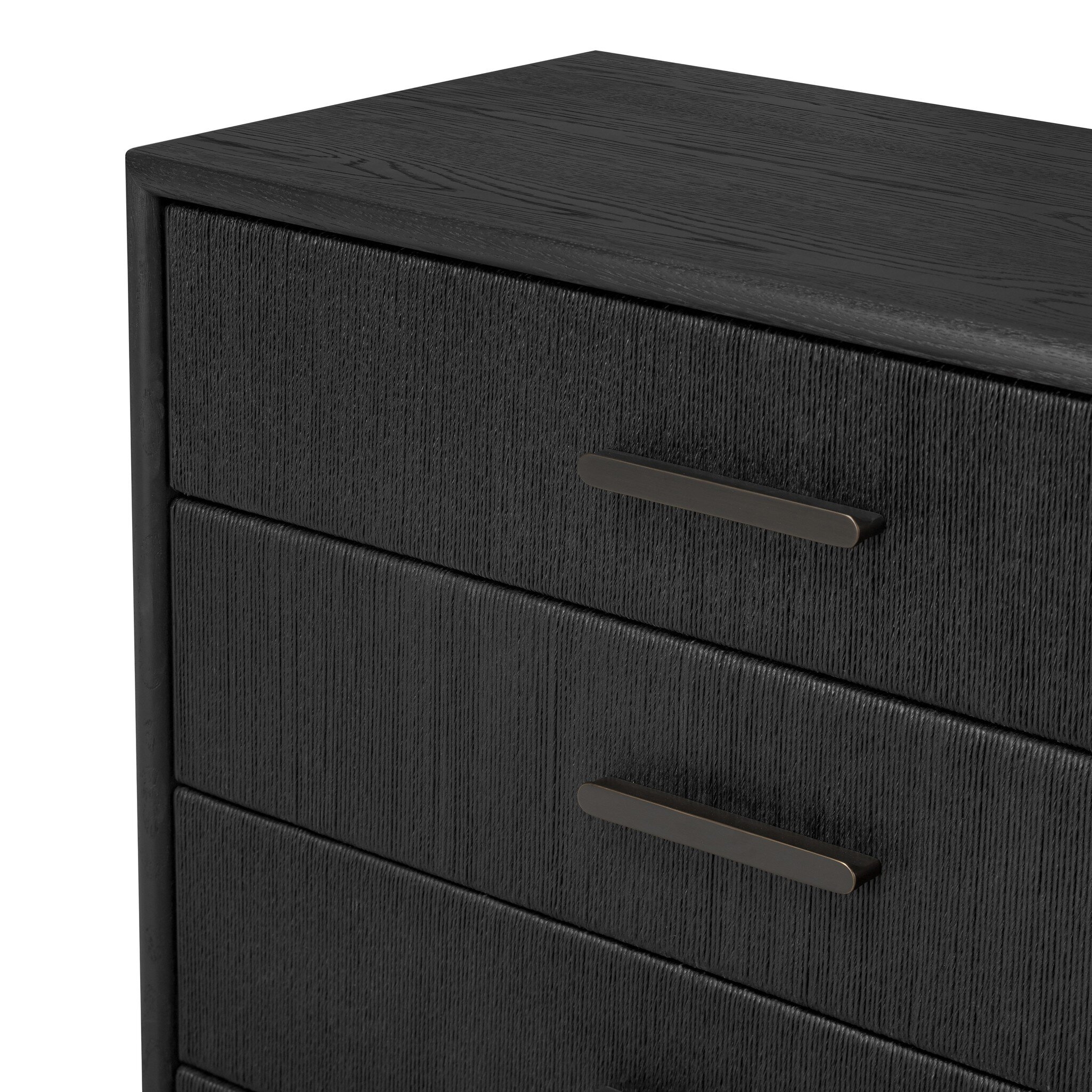 Rosenell 8 Drawer Dresser - Black Paper Cord - Image 11