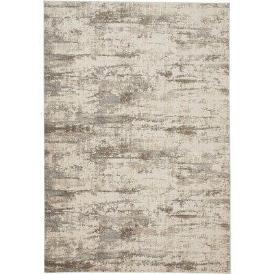 Hewlett Abstract Power Loom Silver Area Rug - Image 0