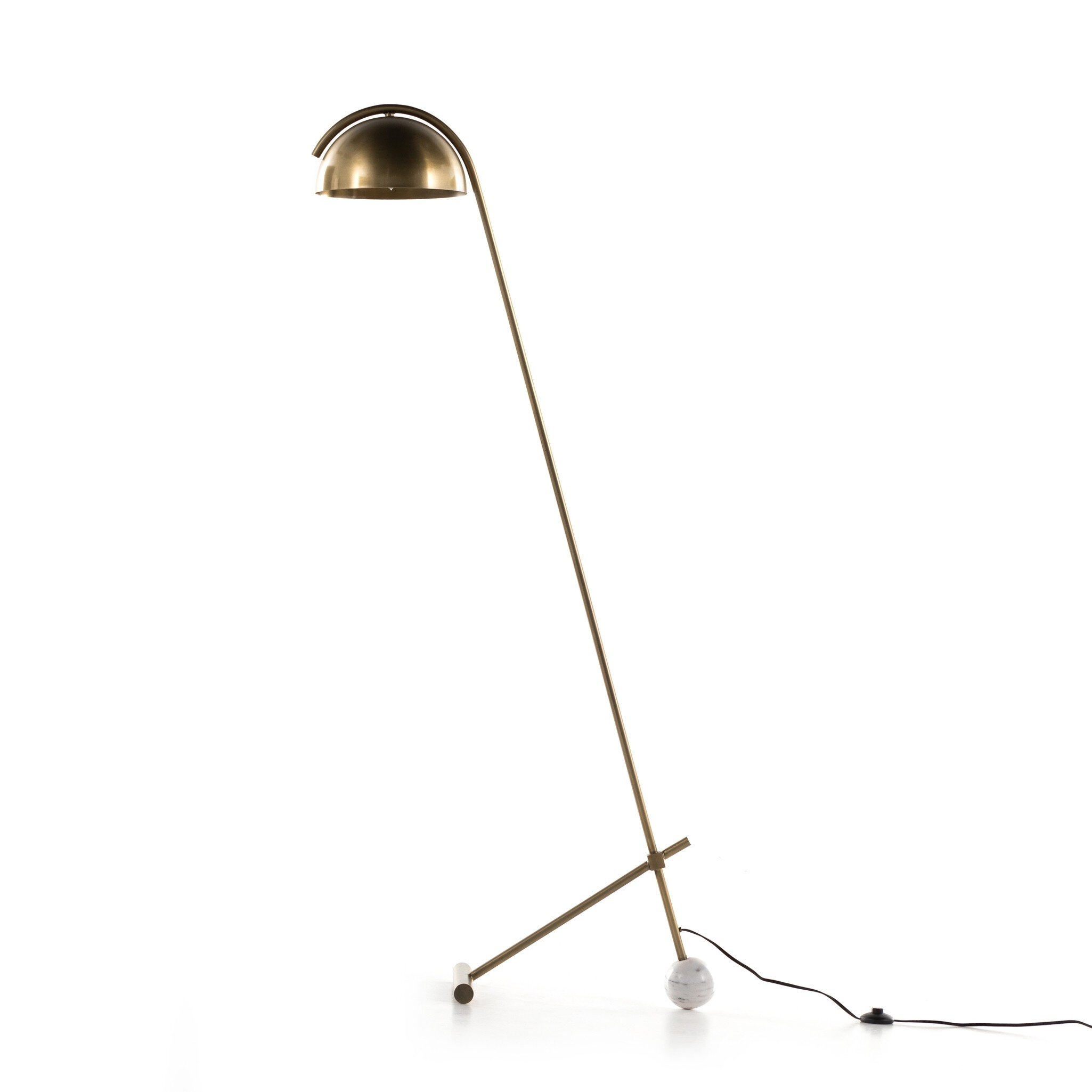 Becker Floor Lamp - Charcoal and White Marble - Image 5