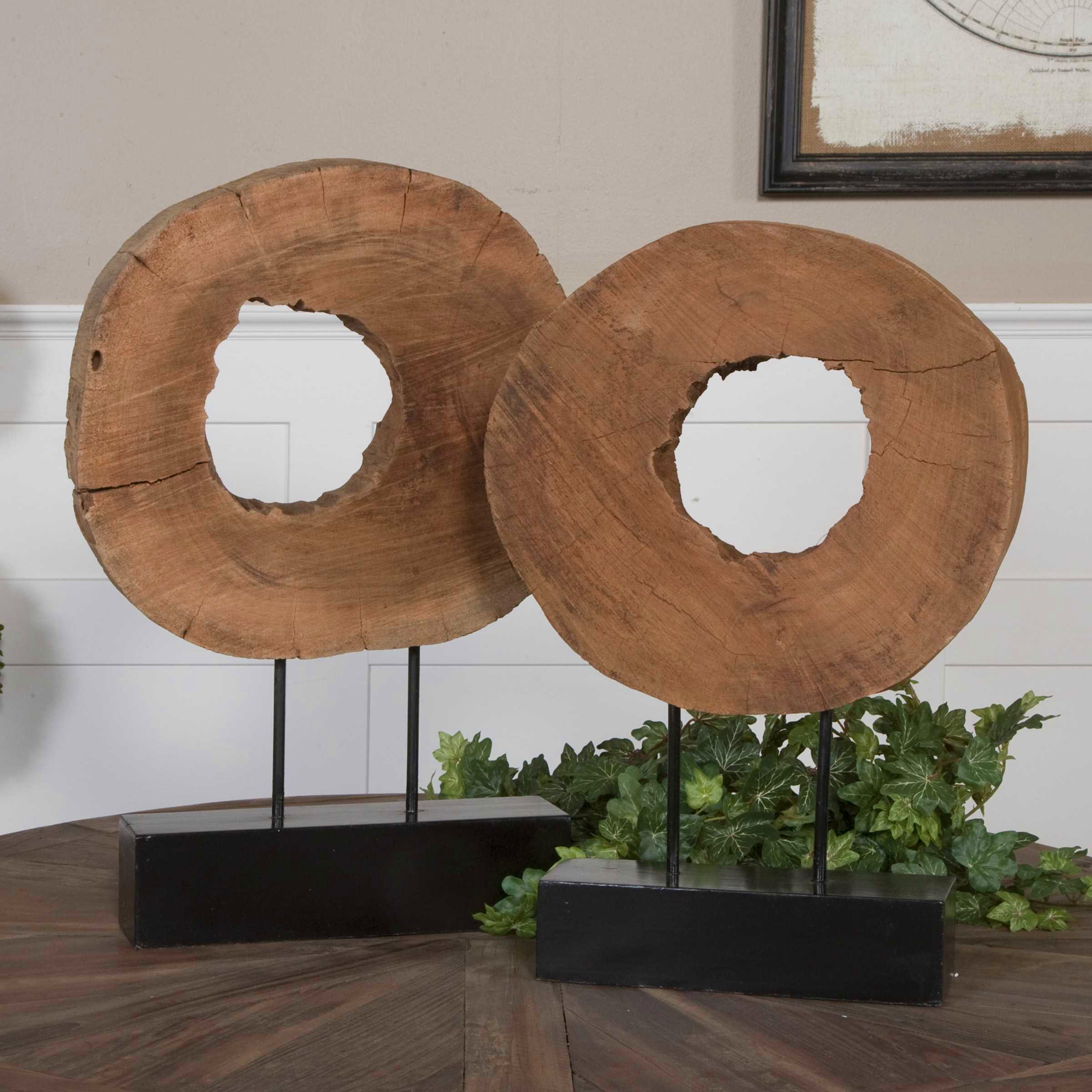Ashlea Wooden Sculptures S/2 - Image 2