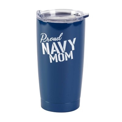 Tumbler  Proud Navy Mom Navy 20 Oz - Image 0