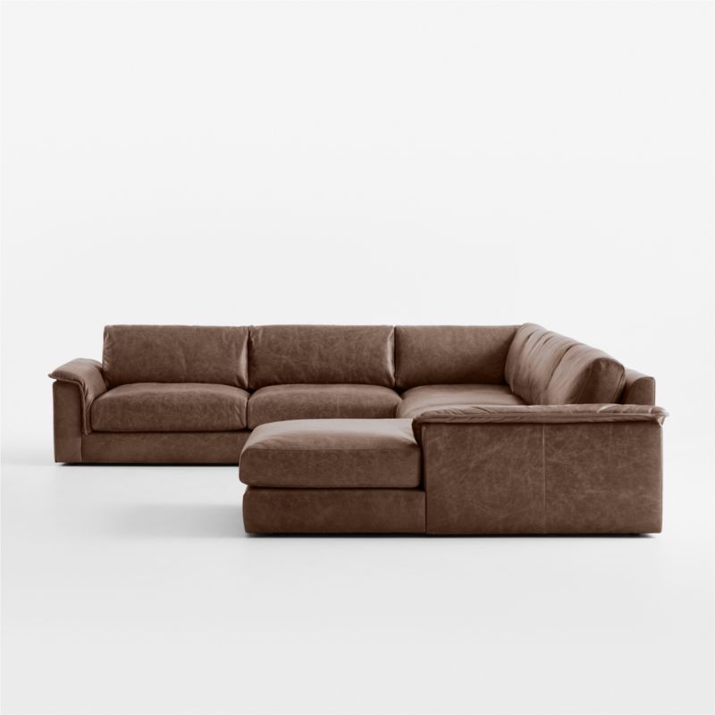 Wythe 4-Piece L-Shaped Leather Sectional Sofa with Chaise Lounge - Image 3