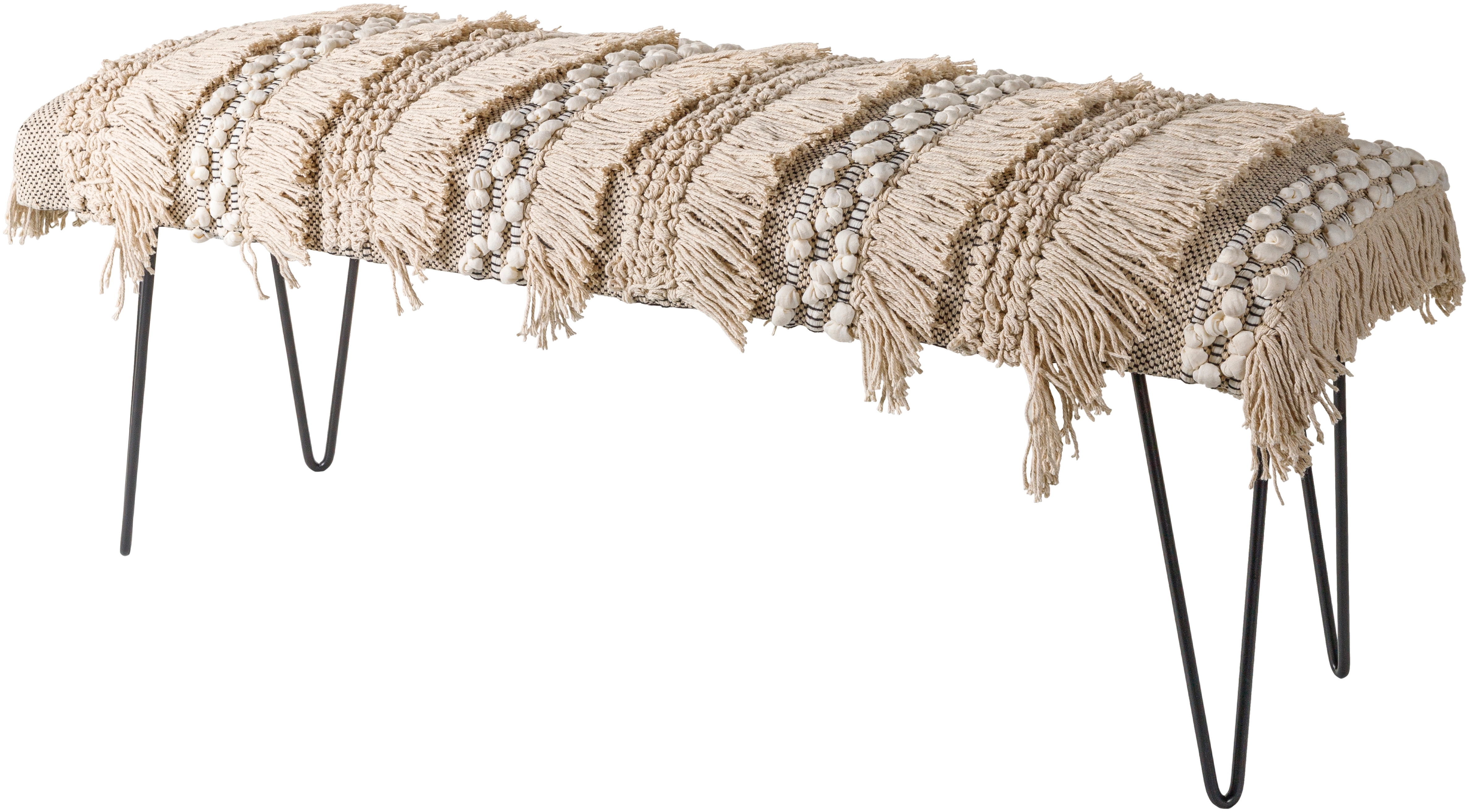 Adilah Cotton 18"H x 48"W x 16"D Bench - Image 0