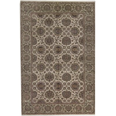 One-of-a-Kind Mountain King Hand-Knotted Ivory/Light Green 6' x 9'3" Wool Area Rug - Image 0