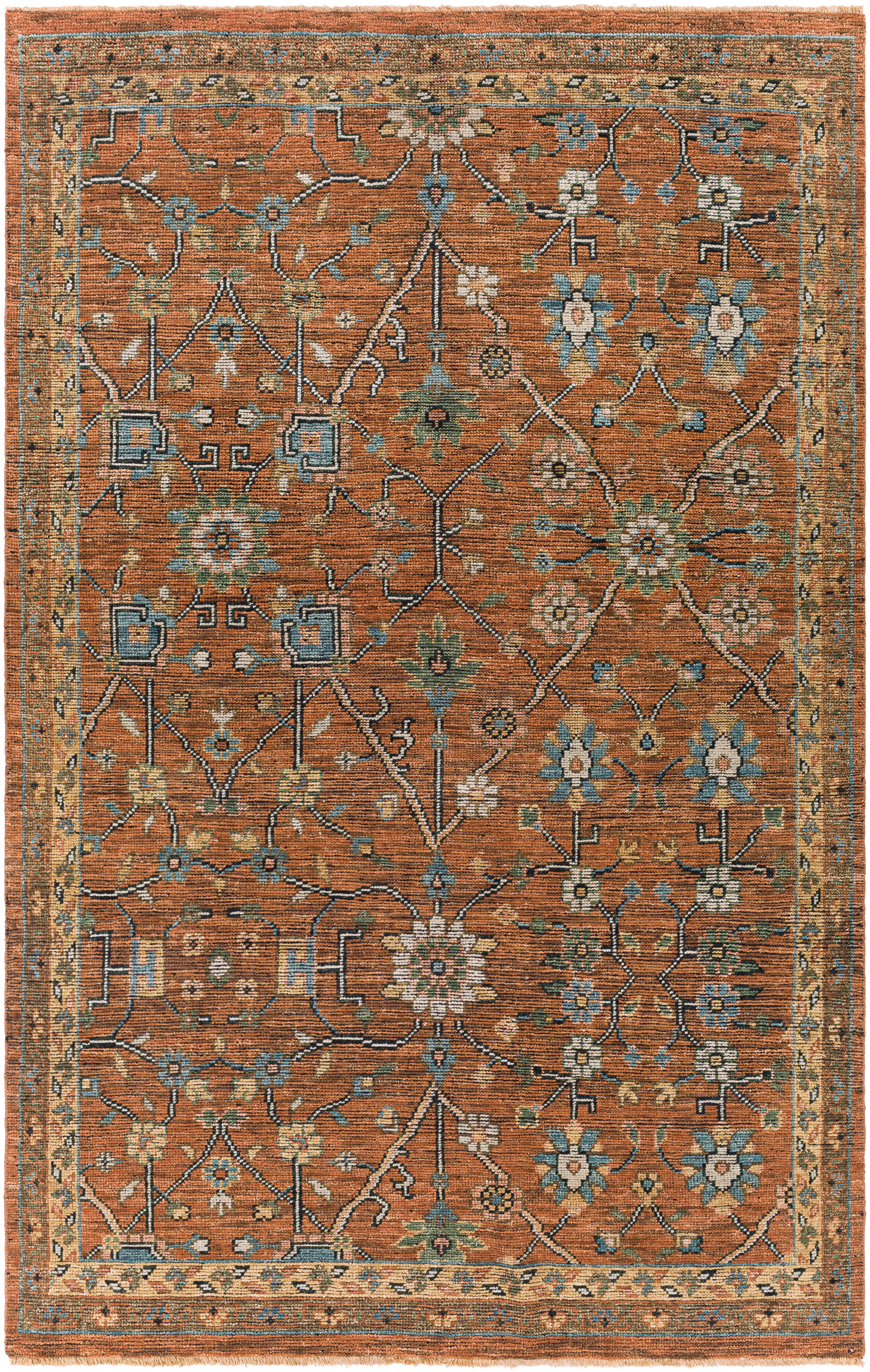 Reign Brown Indoor 2'6" x 8' Handmade Rug - Image 0