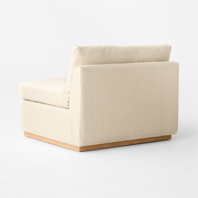 Stormo Ivory Boucle Armless Chair - Image 5