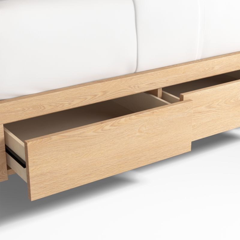 Bodie Natural Oak Wood Kids Twin Storage Bunk Bed - Image 4