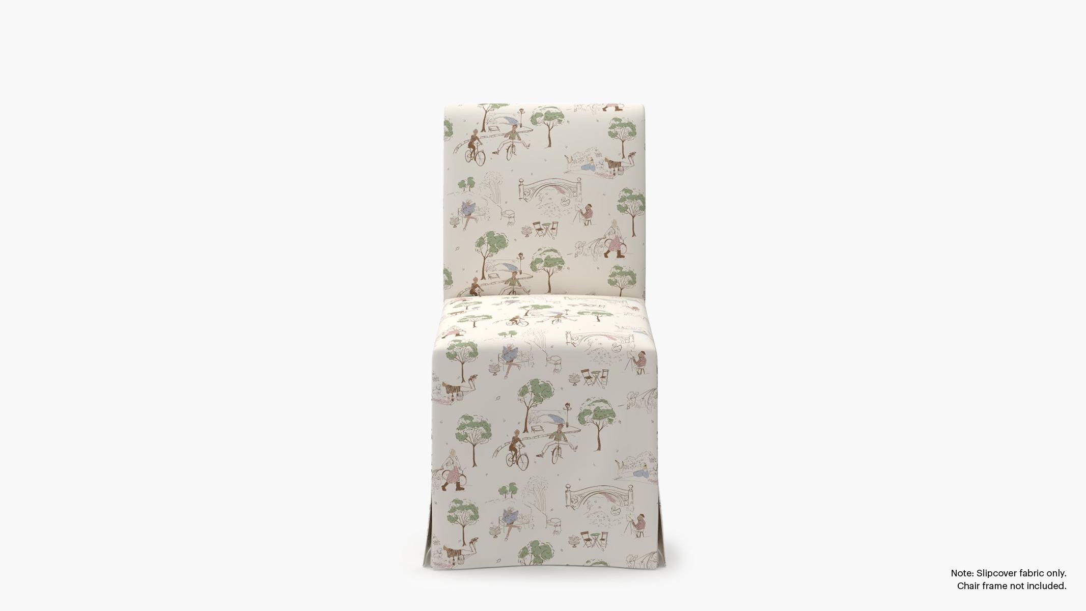 Slipcovered Signature Dining Chair - Cover Only, Multi Central Park Toile - Image 0