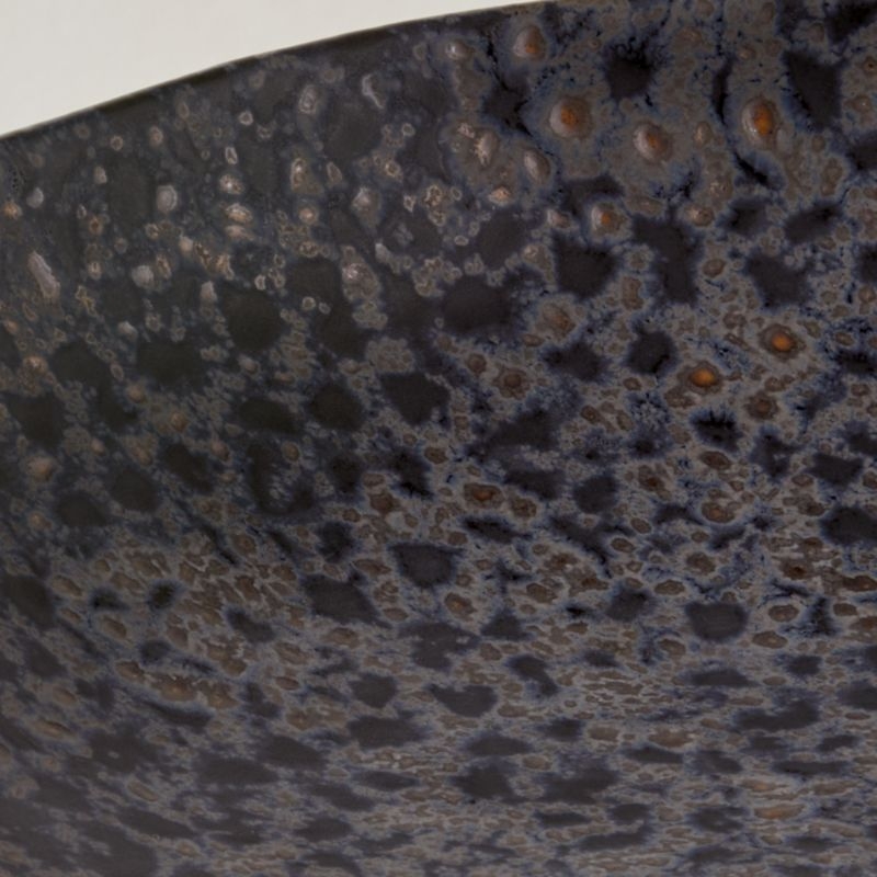 Hyacinth Black Serving Bowl with Reactive Glaze - Image 2