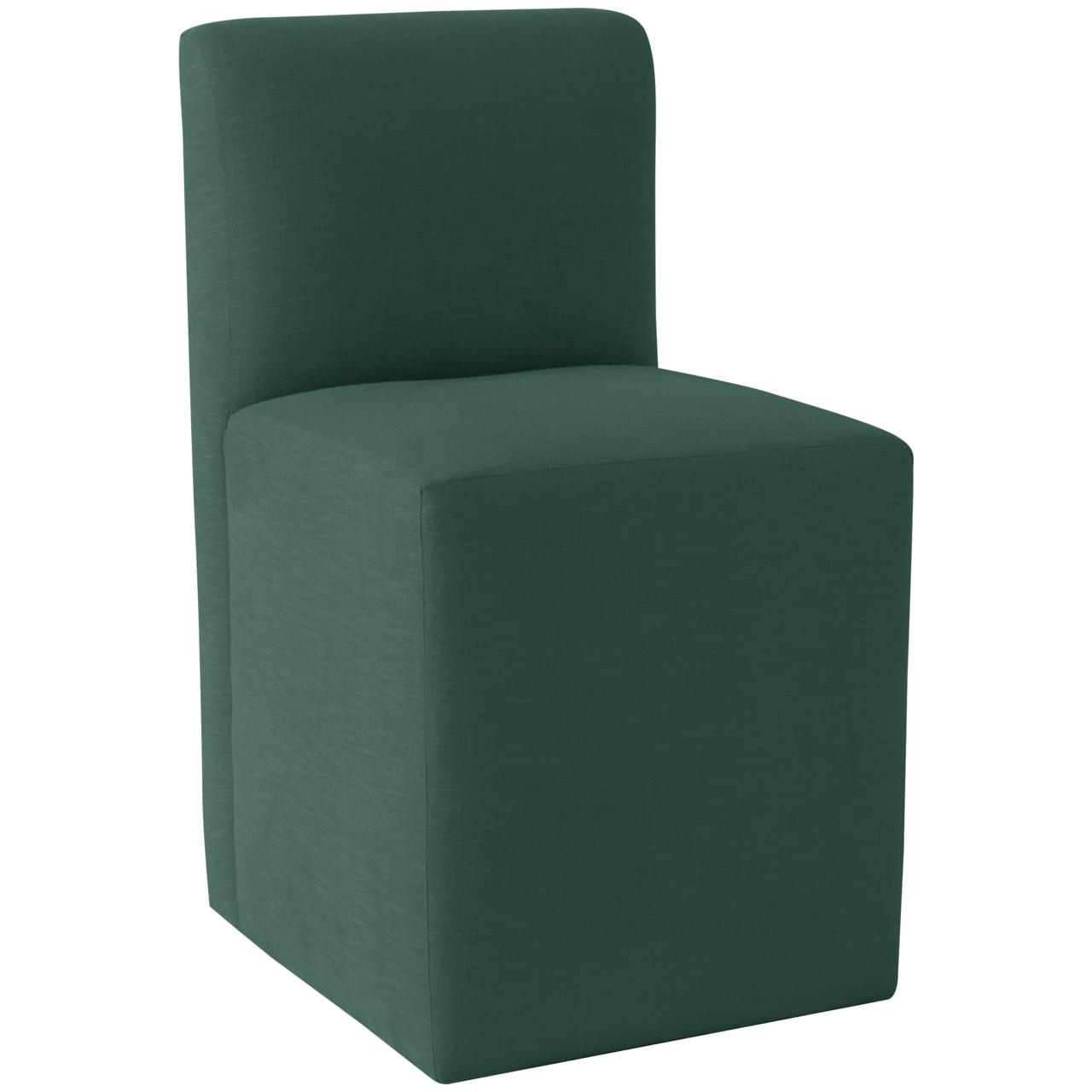 Dahlia Dining Chair, Linen Conifer Green - Image 0