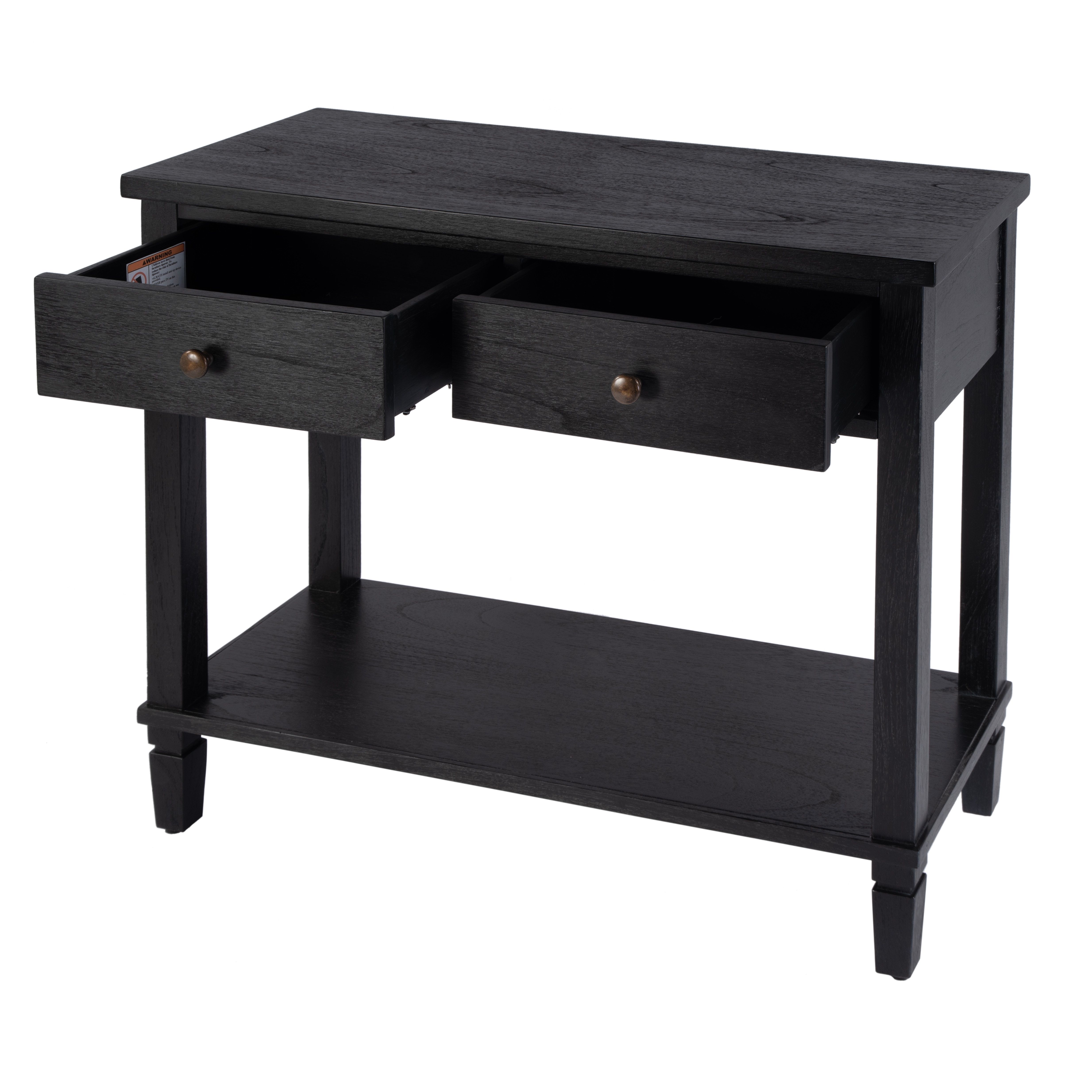 Flagstaff Washed Black Console Table - Image 2