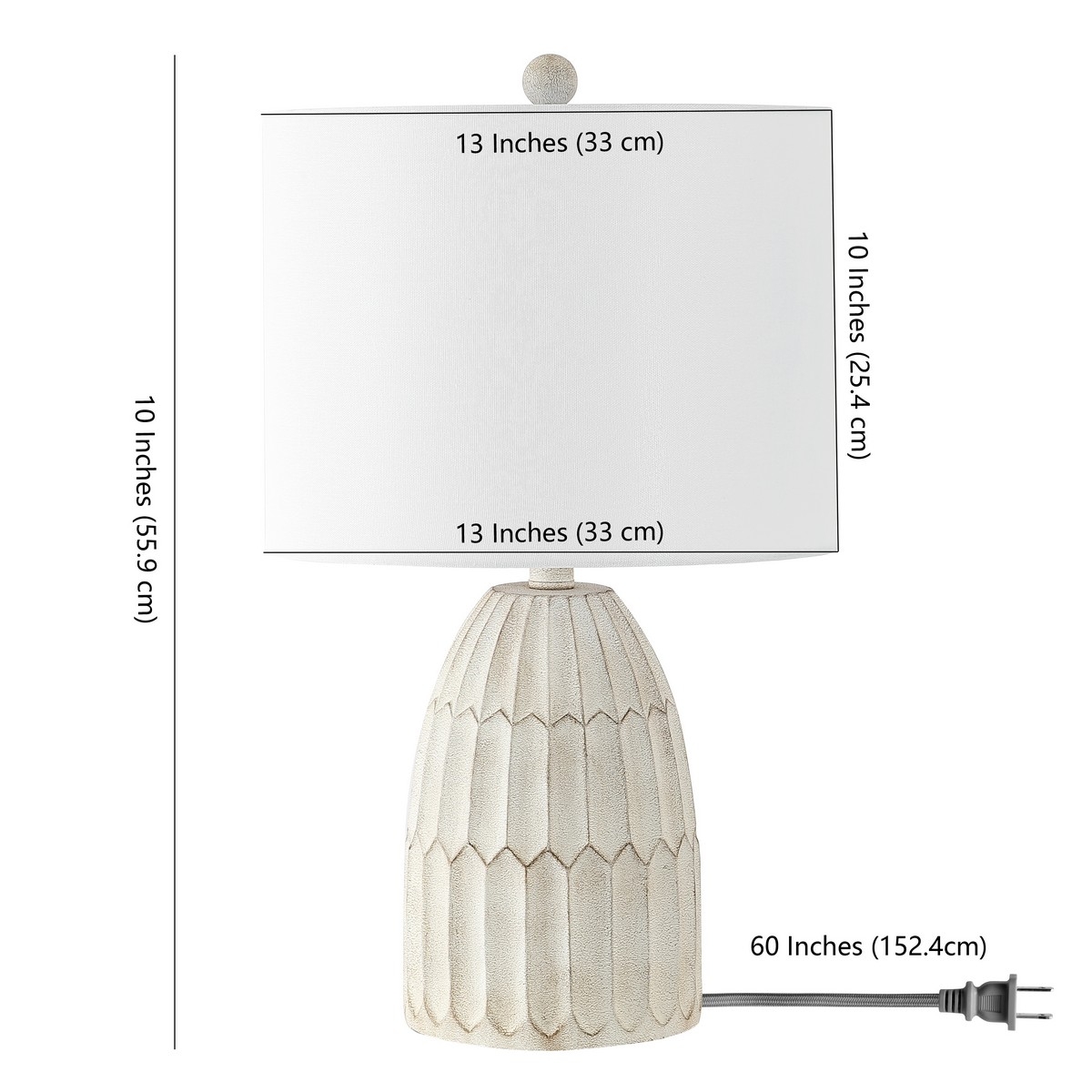 Ronken 22" Table Lamp - Antique White - Image 4