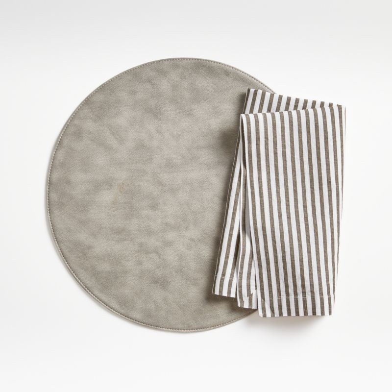 Maxwell Round Grey Easy-Clean Placemat - Image 2