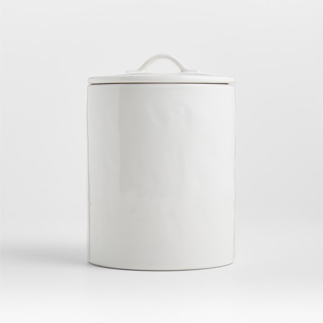 Marin Medium White Stoneware Canister - Image 0