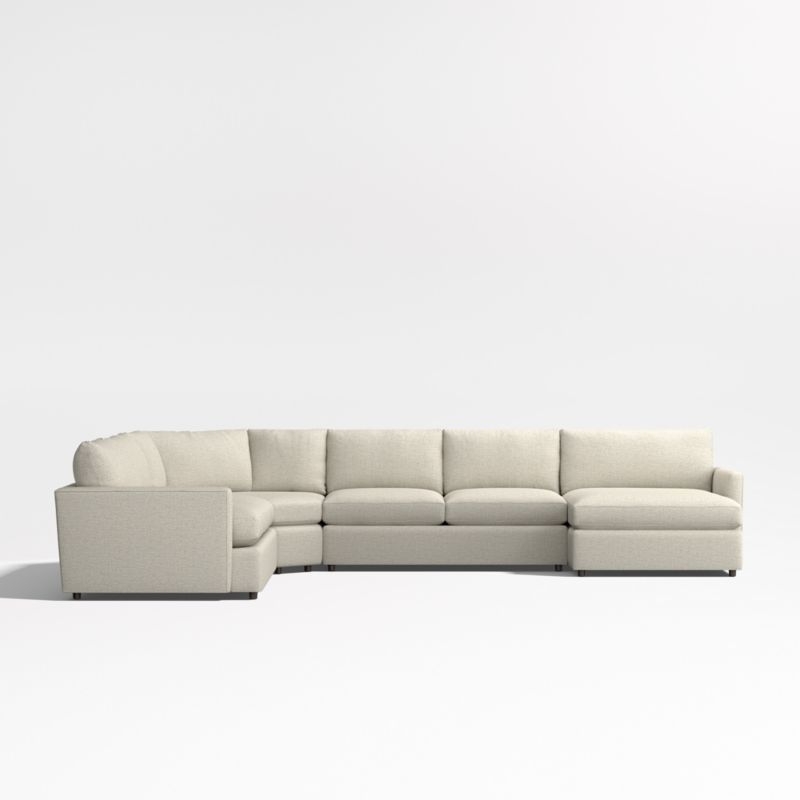 Lounge Deep 4-Piece Wedge Sectional with Chaise Lounge - Image 1