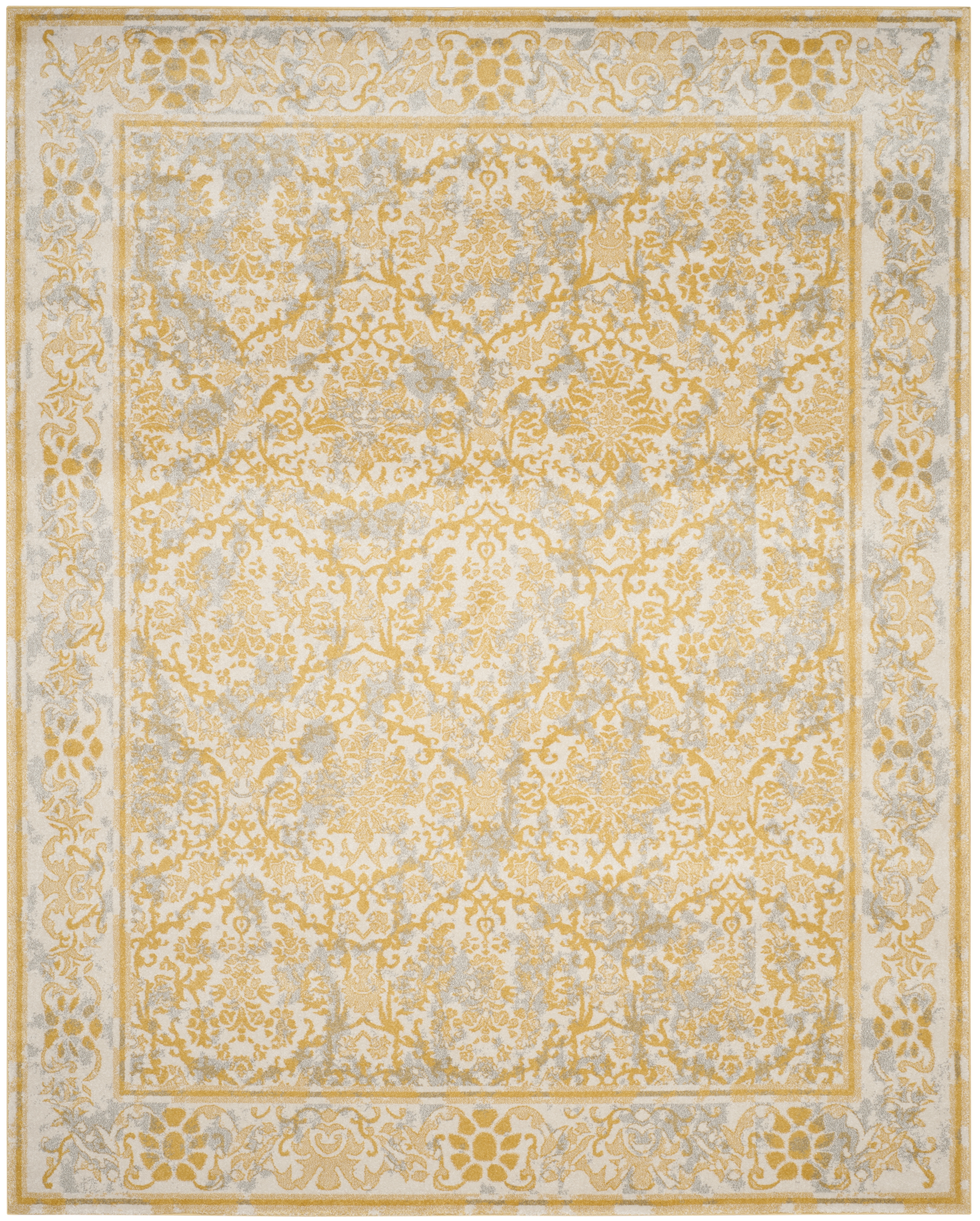 Arlo Home Woven Area Rug, EVK242S, Ivory/Gold,  11' X 15' - Image 0