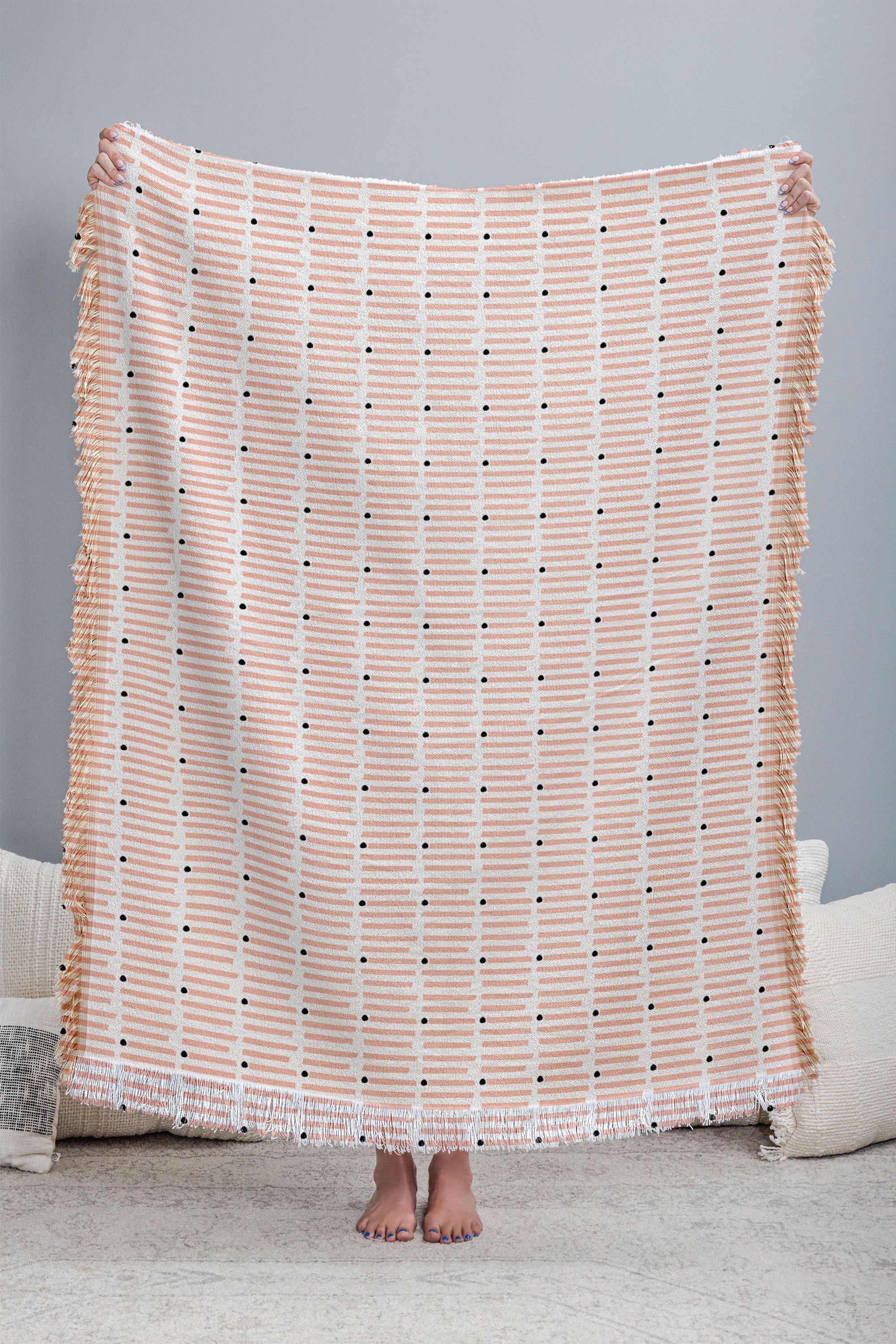 Chatham Stripes by Caroline Okun - Woven Throw Blanket 60" x 50" - Image 2