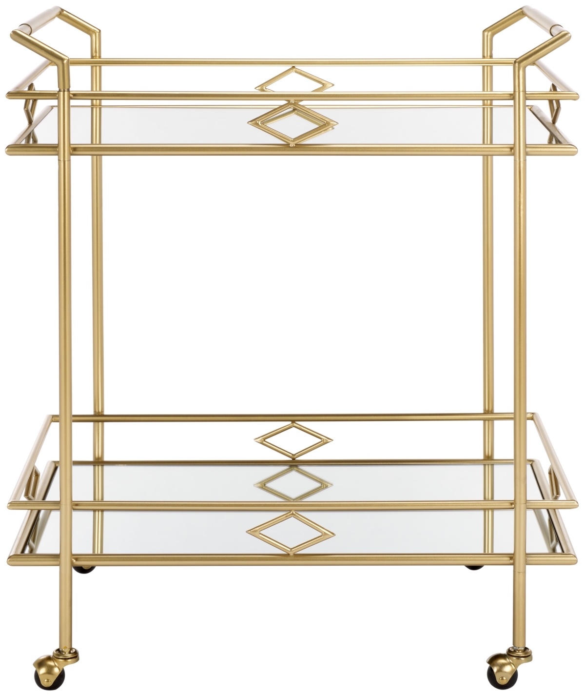 Elspeth 2 Tier Bar Cart - Gold / Mirror - Safavieh - Image 0
