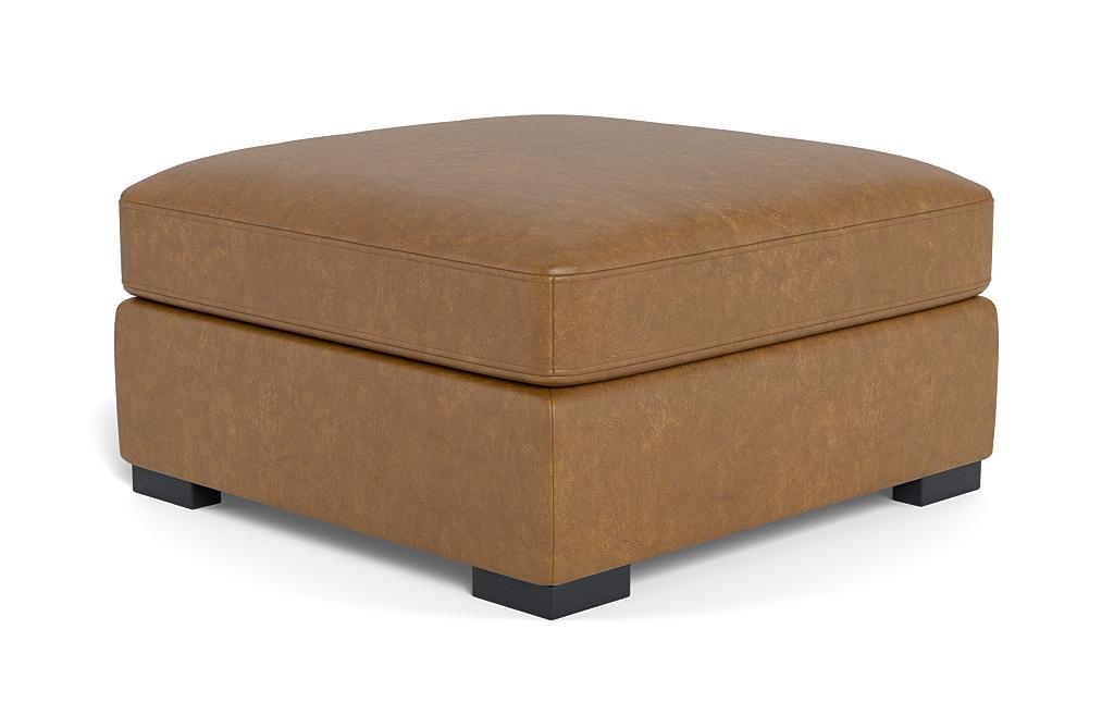 Scarlett Leather Square Ottoman - Image 1