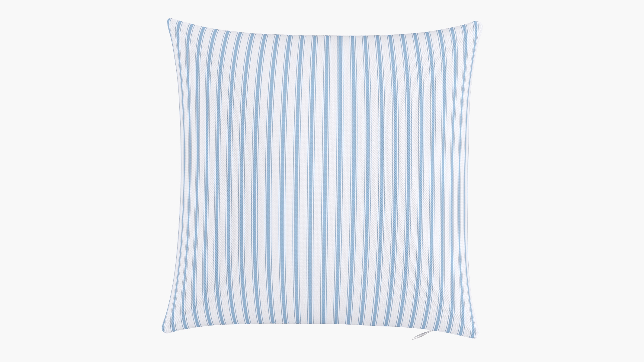 Throw Pillow 16", Cornflower Classic Ticking Stripe, 16" x 16" - Image 0