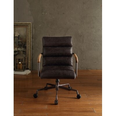 Office Chair In Retro Brown Top Grain Leather - Image 0