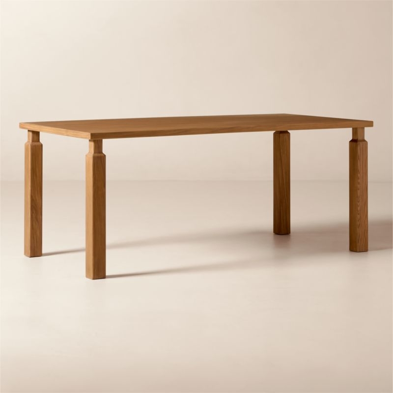 Daybreak 72" Rectangular Light Ash Wood Dining Table - Image 1