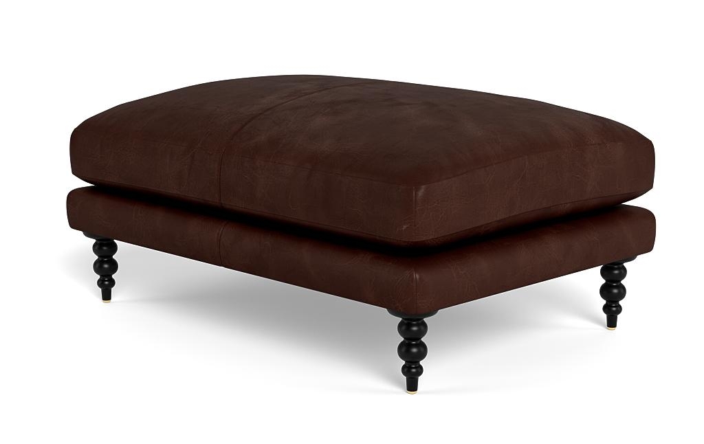 Maxwell Leather Ottoman by Apartment Therapy - Image 2