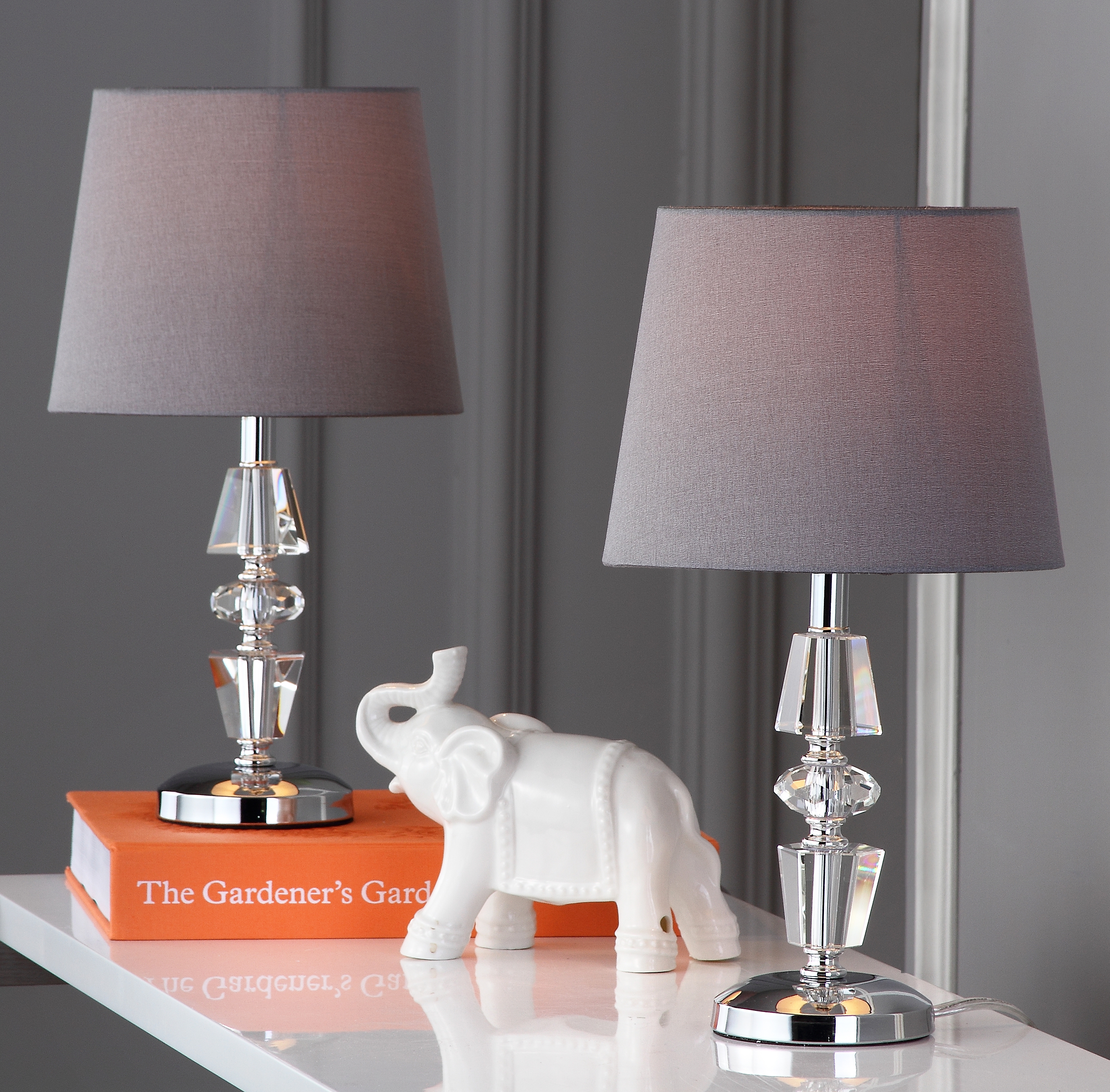 Crescendo 16-Inch H Tiered Crystal Table Lamp - Clear - Safavieh - Image 6