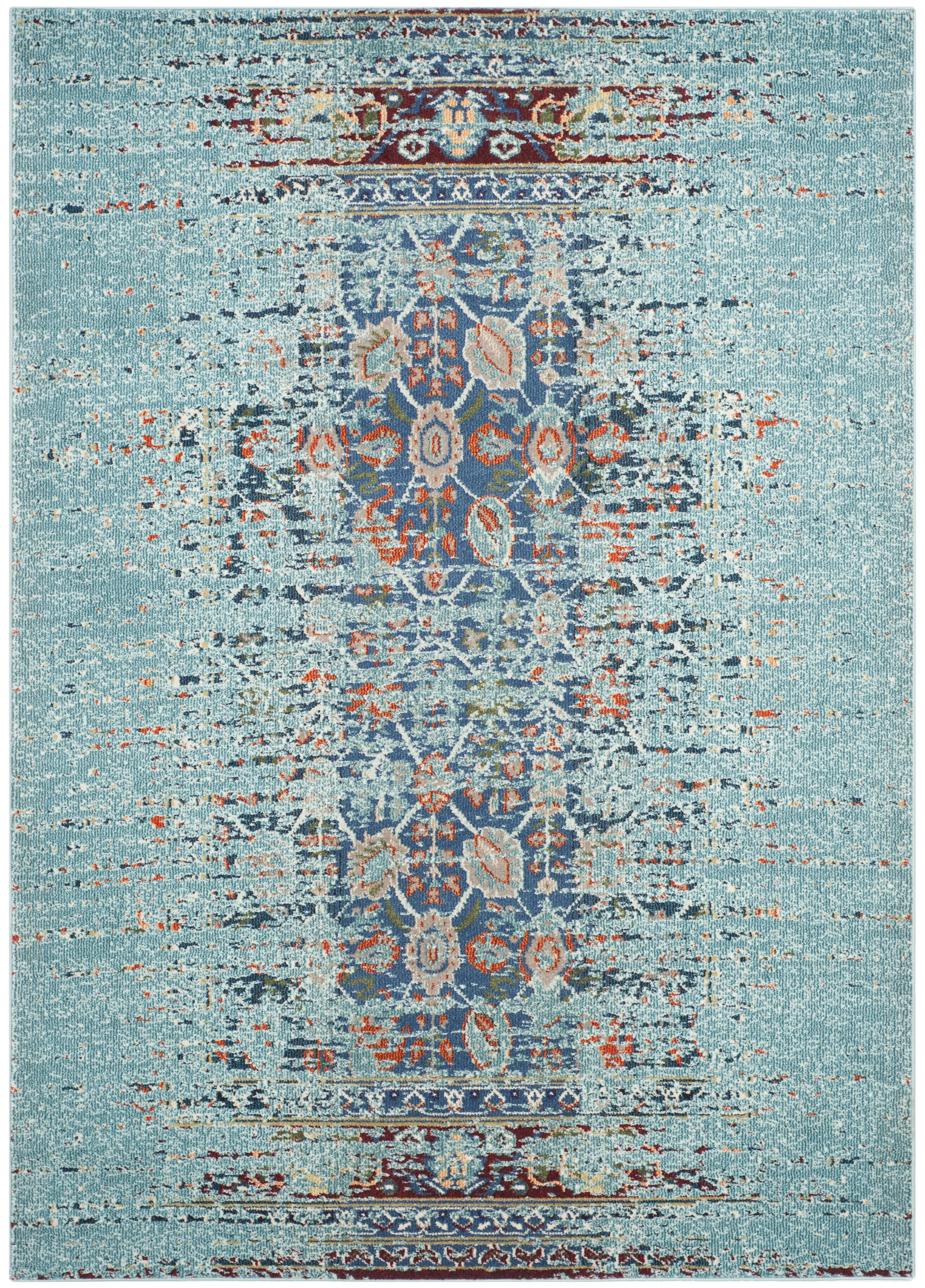 Arlo Home Woven Area Rug, MNC208J, Blue/Multi,  6' 7" X 9' 2" - Image 0