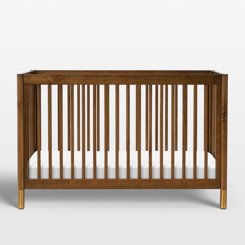 Babyletto Gelato Natural Walnut Wood 4-in-1 Convertible Baby Crib with Toddler Conversion Kit - Image 4