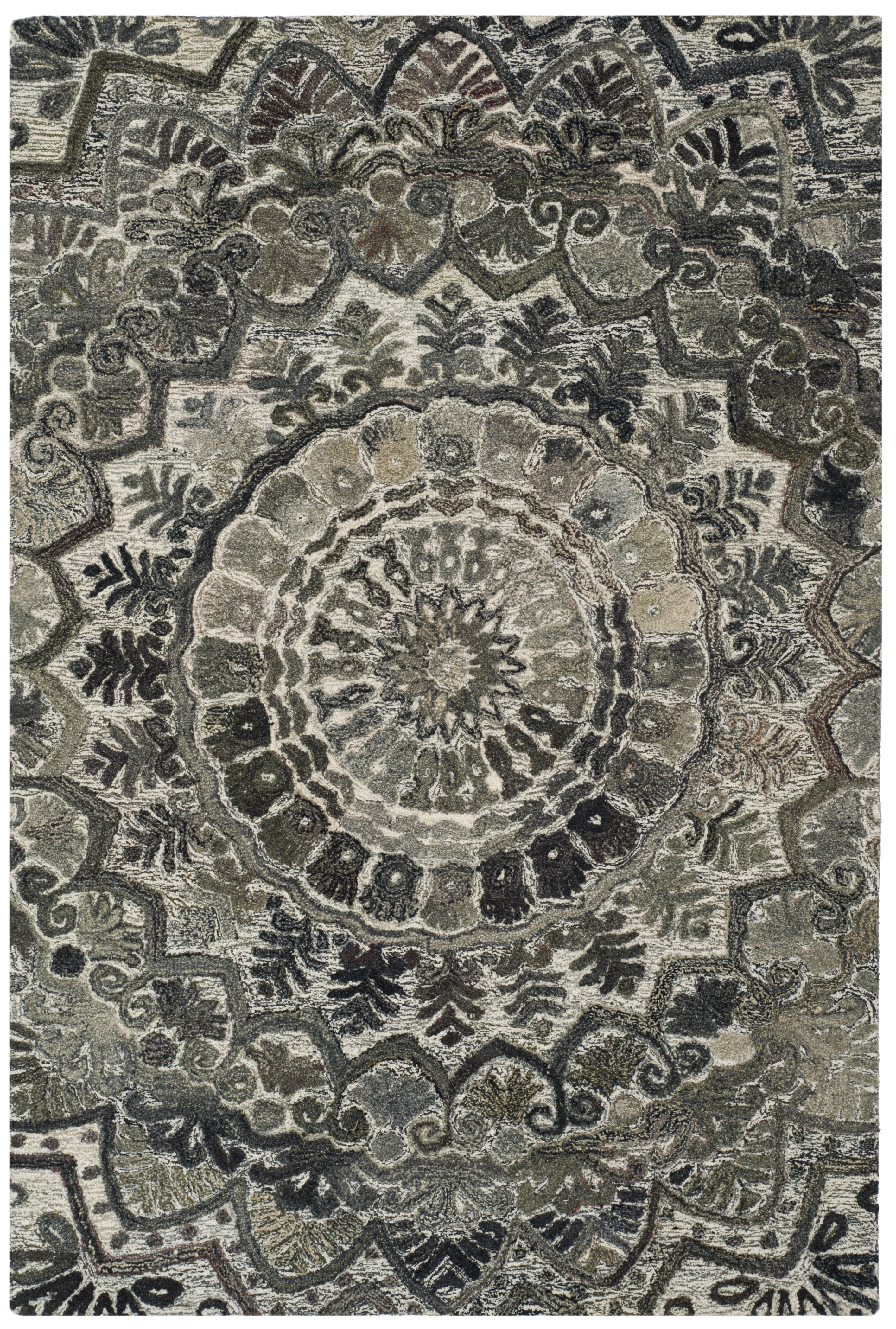 Arlo Home Hand Tufted Area Rug, MRQ110A, Grey/Multi,  3' X 5' - Image 0