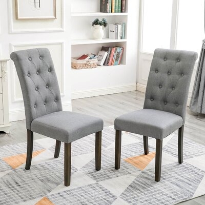 Emerlynn Tufted Linen Upholstered Parsons Chair - Image 0