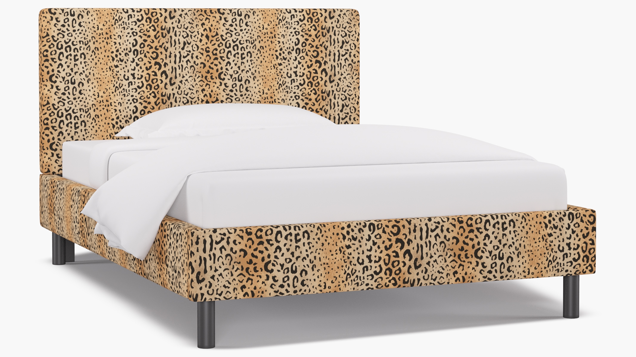Tailored Platform Bed, Leopard, Full - Image 1