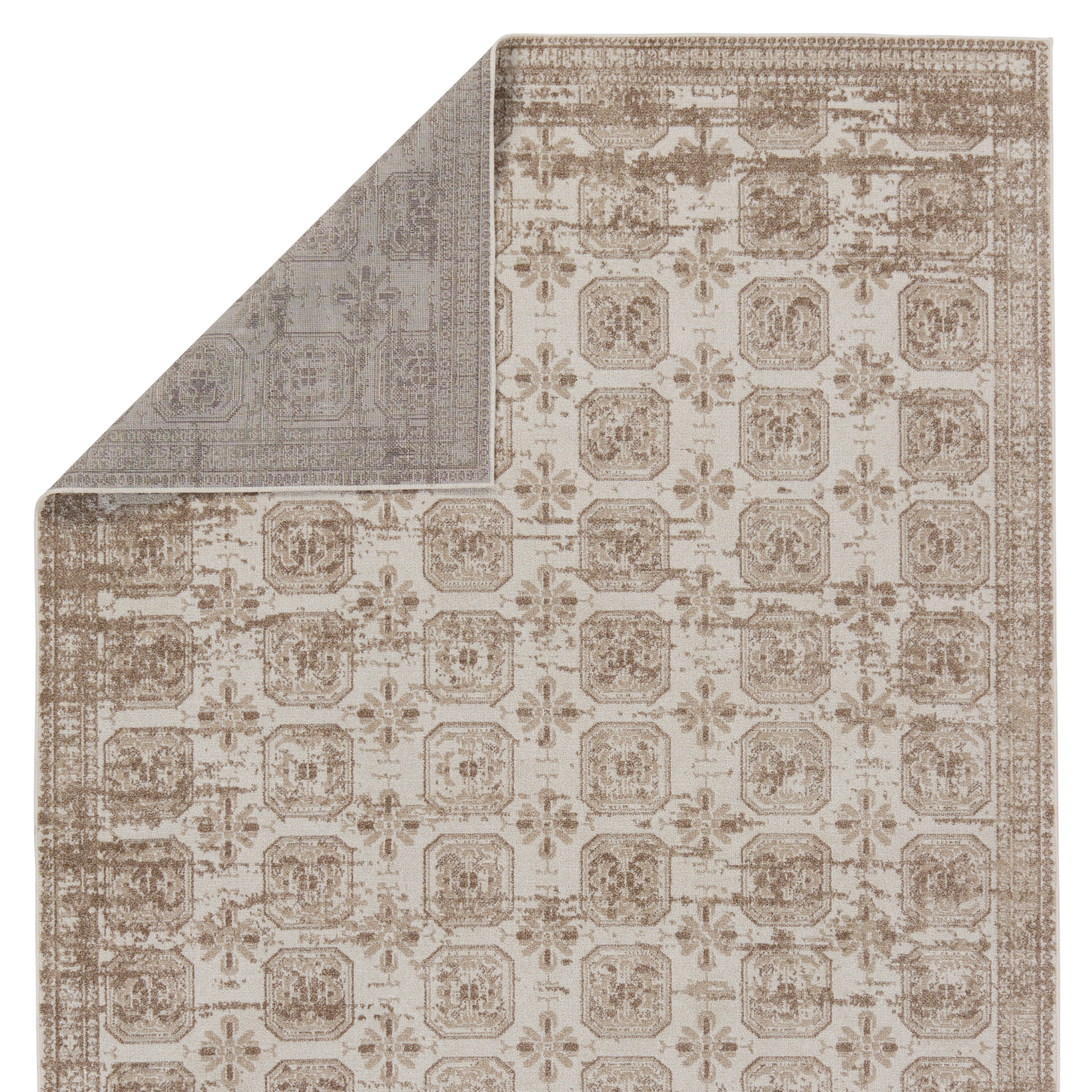 Vibe by Milea Trellis Tan/ Cream Area Rug (7'10"X10') - Image 2