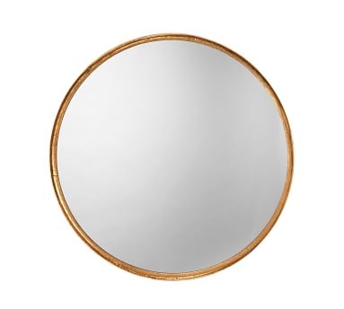Refined Round Mirror, Silver, 36" - Image 3