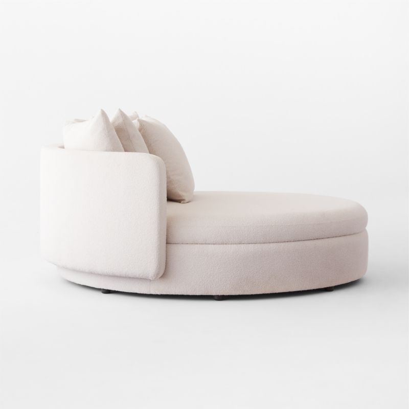 Lucie White Boucle Upholstered Outdoor Daybed - Image 4