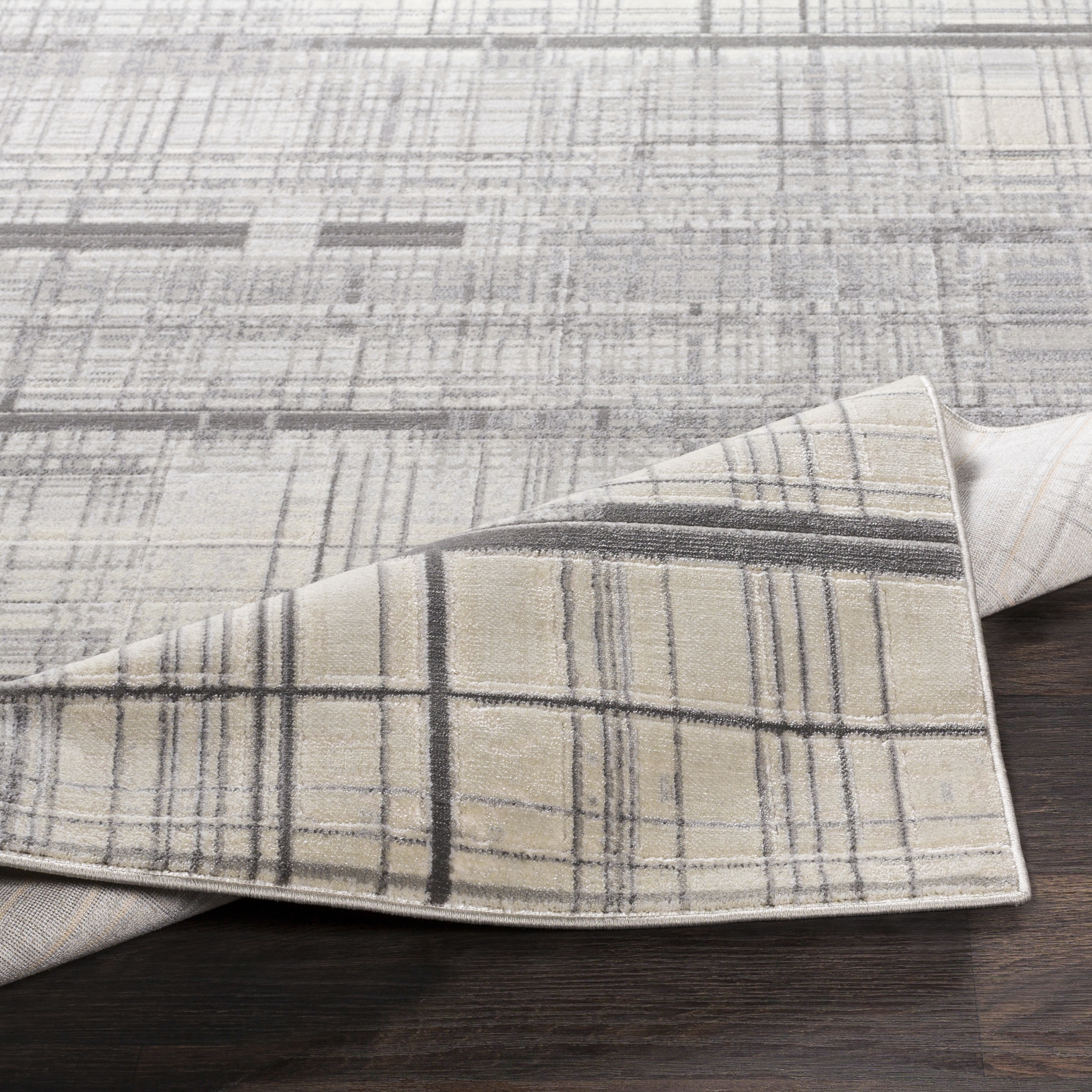 Lagom Gray Indoor 2' x 2'11" Machine Woven Rug - Image 4