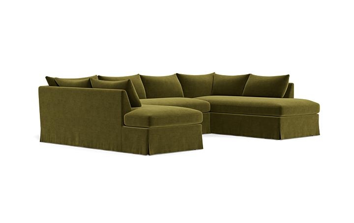 Sloan Slipcovered 3-Piece U-Bumper Sectional - Image 1