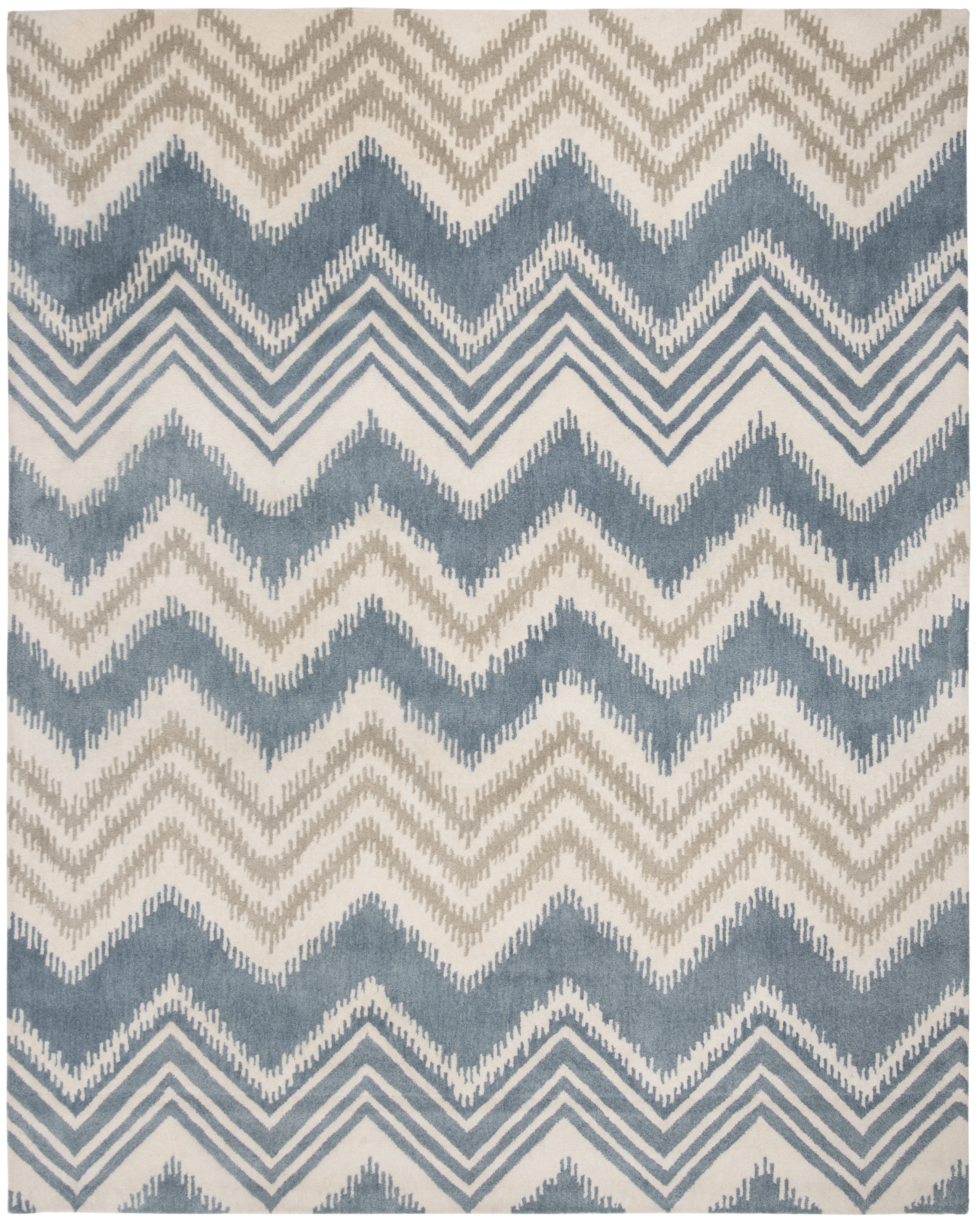 Arlo Home Hand Tufted Area Rug, CPR445A, Blue/Ivory,  8' X 10' - Image 0