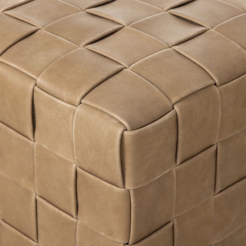 Ronan Leather Ottoman - Image 5