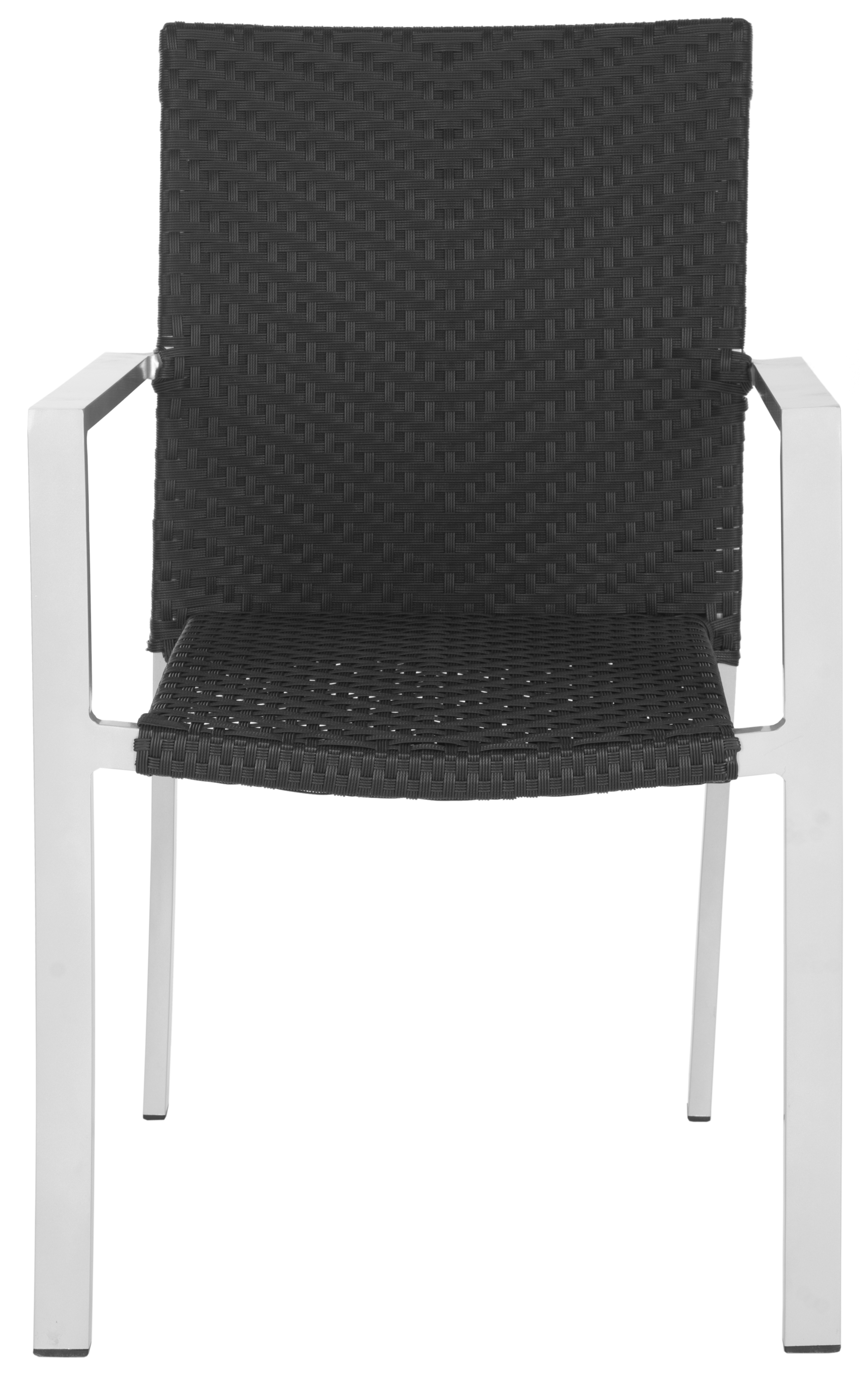 Cordova Indoor-Outdoor Stacking Armchair - Black - Safavieh - Image 1